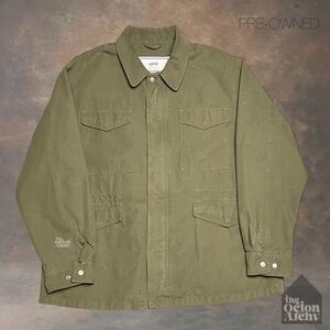 Size XL Ami Alexandre Mattiussi Military Field Jacket 'Khaki' A18OW510 Pre-Owned